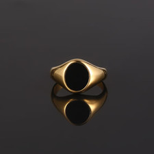 Herren Ring Schwarzer Onyx