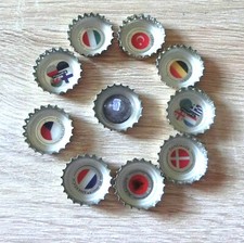 10 versch. Bitburger  Kronkorken (einer mit uneingel. QR-Code ) zur EM 2024