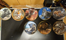 8 Franklin Mint Sammelteller - Raubkatzen - limited Edition