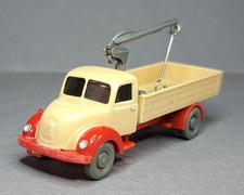 Wiking Magirus Sirius Pritschen LKW m. Ladekran beige BLASSROT 1964-66