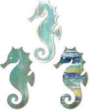 Holz-Seepferdchen Wanddeko