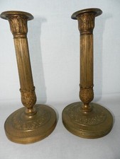 Paar Bronzeleuchter(?) Empirestyl Frankreich um 1860/1880 feine Verziehrungen