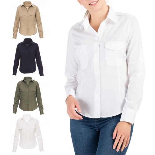 Damen safarihemd hemd jacke - damen,