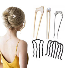 5 Stück Haar Steckkamm Metall