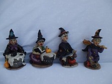 Hexen 4-er Set Figuren HERBST Halloween Dekoration Sammler