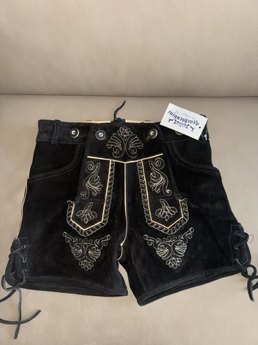 Lederhose trachtenhose schwarz - lederhose,