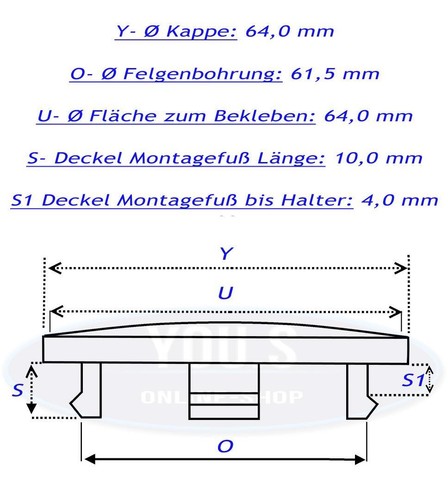 Nabenkappen nabendeckel ohne - 4,