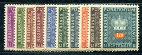 Liechtenstein dienst 1950 - dienst,