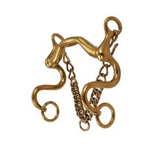 C&B Anatomic S-Kandare mit Zungenfreiheit Edelstahl goldfarben CBL16