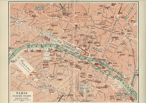 Stadtplan von paris - stadtplan,