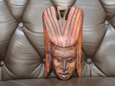 Afrikanische Holzmaske mit hoher Krone – handgeschnitzt – Baule Senufo-Stil