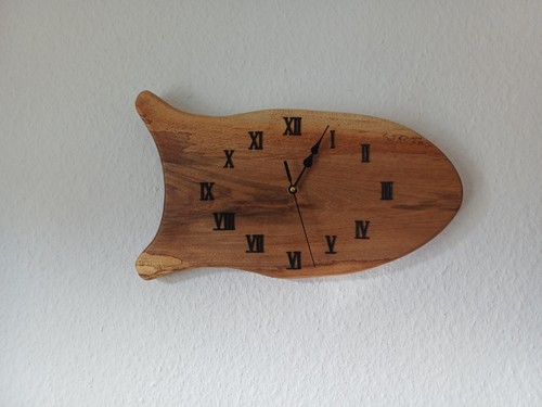 Wanduhr holzuhr massivholz - holzuhr,