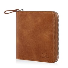 Brown bear slim wallet rfid - slim,