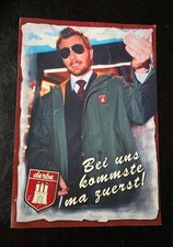 DERBE Jacke, "Bei uns kommste ma zuerst" bunt selten Kult Hamburg Plakat Werbung