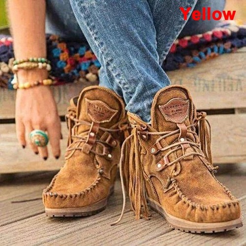 Damen mokassin stiefel flach - damen,