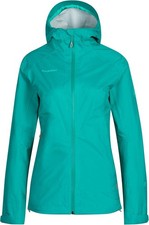 Mammut Damen Regenjacke Albula Kapuzenjacke Outdoor, Mint, S