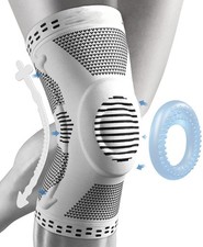 Kniebandage Grau mit Gel-Pad &