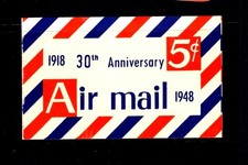 ein   alter  LUFTPOSTaufkleber