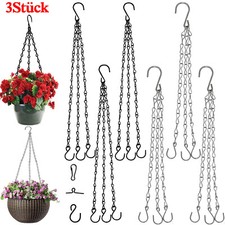 3x Metallkette Blumenampel