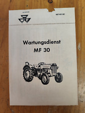 Wartungsdienst Massey Ferguson MF30 Scheckheft Traktor tractor prospekt 31