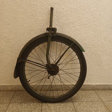 Federgabel Oldtimer Fahrrad, Oldtimerfahrrad gefederte Gabel vom Militärfahrrad