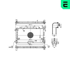 ERA Motorkühler Wasserkühler 673563 für CHRYSLER VOYAGER 4 RG RS VAN SYM53 SYH53