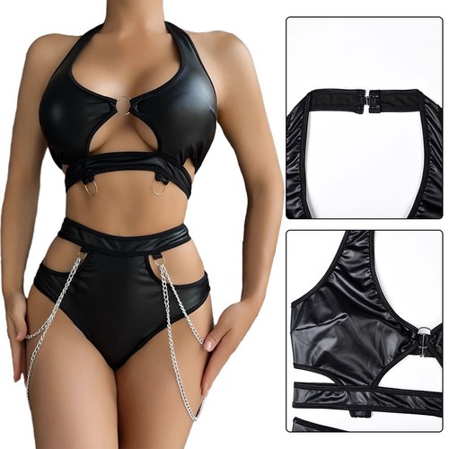 Neckholder kunstleder dessous - kunstleder,