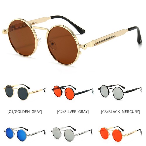 Runde metall sonnenbrille - runde,