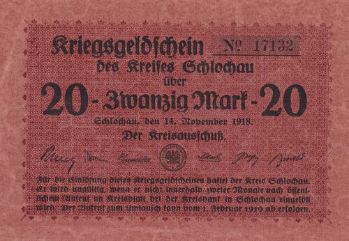 Schlochau kreis 20 mark - schlochau,