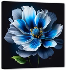 Blaue und weiße Blume art