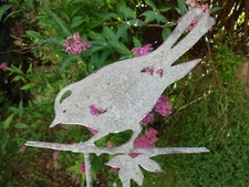Vogel - Gartenstecker Gartendekoration Rankhilfe Dekostab mit Haken Handarbeit B