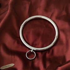 Frauen Metall Halsband Halsreif O-Ring Halsfessel Halskette Schloss BD  Adult