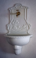 Antik Style Alu Bassena Wand Brunnen Wandbrunnen Jugendstil mit Kran FOU-5W