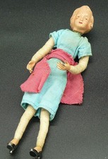 Caco Biegepuppe Puppenstube Frau Metallhände und Füße 50/60 er Jahre