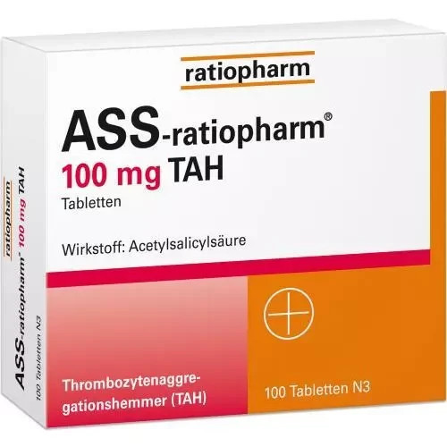 Ass ratiopharm 100 - 3x, tah