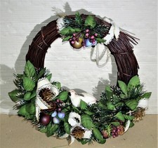 1 Großer Kunstblumen-Kranz. Dauer-Kranz für Wohnung oder Tür.