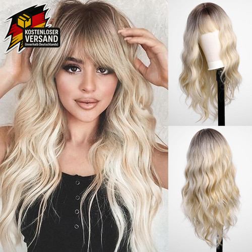 Blonde perücke lang echthaar - blonde,