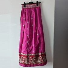 Neues Indisches Lehenga Choli in Universalgröße Rosa-Gold-Rot - 3-teilig