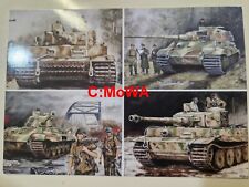 Postkarte (Tiger-Mix), Wehrmacht, Panzer, heavy tank