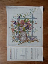 Sehr schönes Stickmuster für Gobelin: Victorian Bouquet (116 x 147) Bildwirkerei