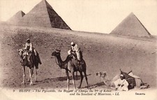 Ägypten, Pyramiden Reiter auf Kamelen, um 1910/20