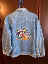 Jeansjacke 100% Baumwolle Stickerei Vintage Retro aus dem Disney Store Gr. M