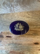 PORZELLAN DOSE LIMOGES CASTEL - Pompadour - 22K - Pillendose -Oval