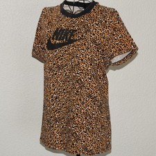?❤️?NIKE - DAMEN SHIRT - GR.XL - BRAUN SCHWARZ - LEOPARD - KURZARM - RUNDHALS