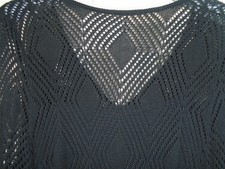 Langes Häkelkleid schwarz 46 NEU NEU NEU mit Unterkleid