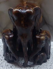 Holz elefant Gruppe Handwerk 