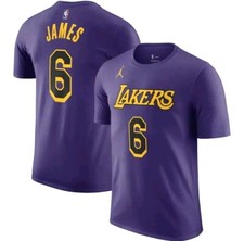 Nike Air Jordan Los Angeles Lakers Statement T-Shirt Lebron James Trikot Kinder