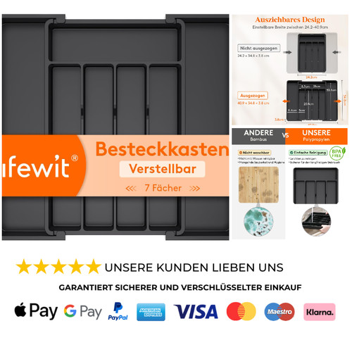 Besteckkasten schubladen 50 - besteckkasten, 40