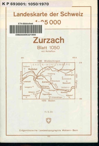 Zurzach landeskarte der - zurzach.,