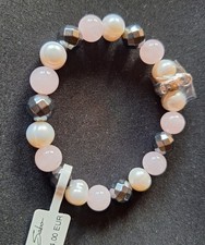 Thomas Sabo Armband Silber Carrier, 925er - Rosenquarz, Hämatit & Perle